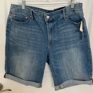 Talbots Girlfriend denim short. Still great for fall with fun sweater!